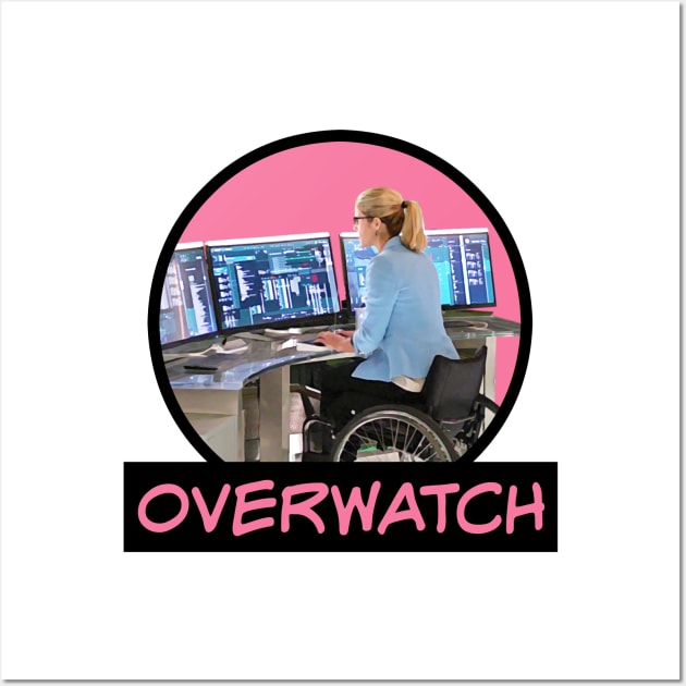 Overwatch - Felicity Smoak - Comic Book Text - Pink Wall Art by FangirlFuel